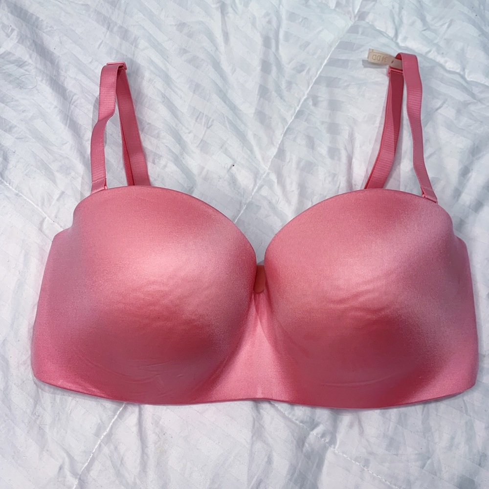 Pink sexy bra with 5 clips